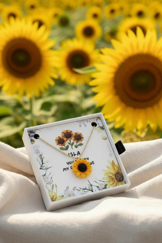 Personalised "You Are My Sunshine" Sunflower Necklace