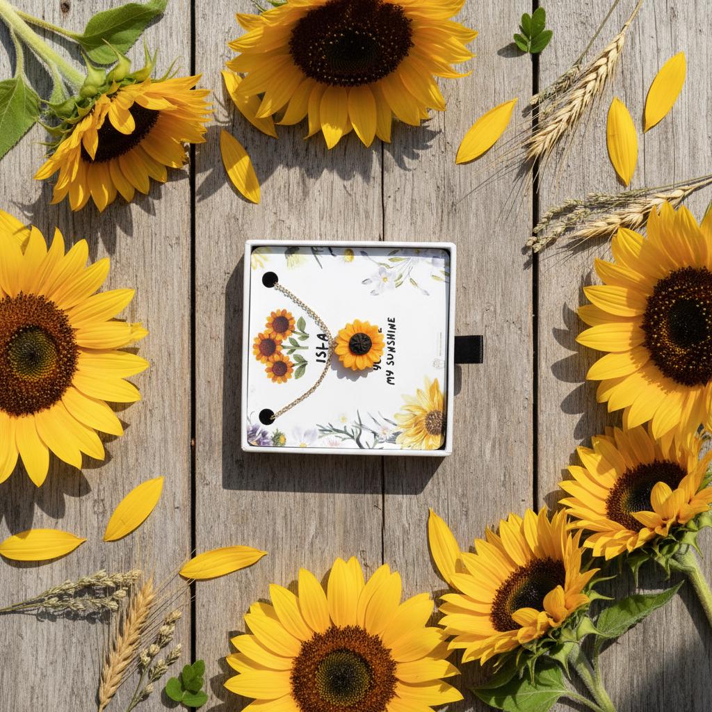 Personalised "You Are My Sunshine" Sunflower Necklace