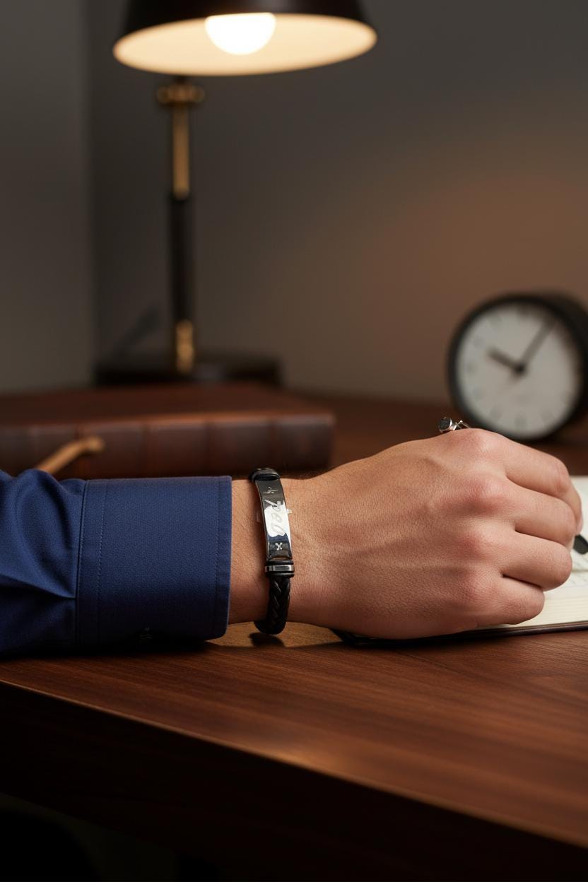 Faux Leather Dad Bracelet