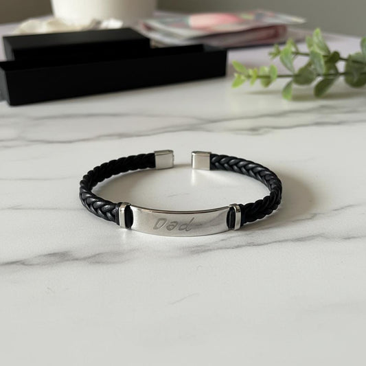 Faux Leather Dad Bracelet