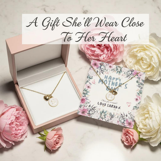 Personalised Initial Necklace with Heart Charm