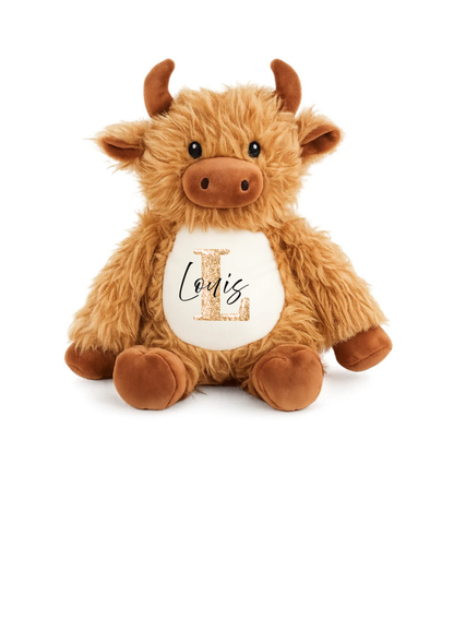 Personalised Highland Cow Teddy Bear