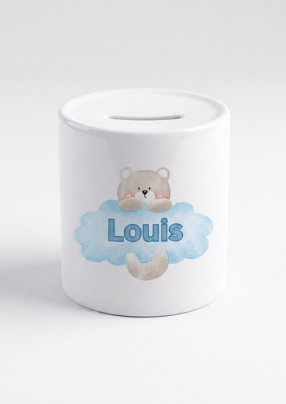 Personalised Baby Bear Money Box