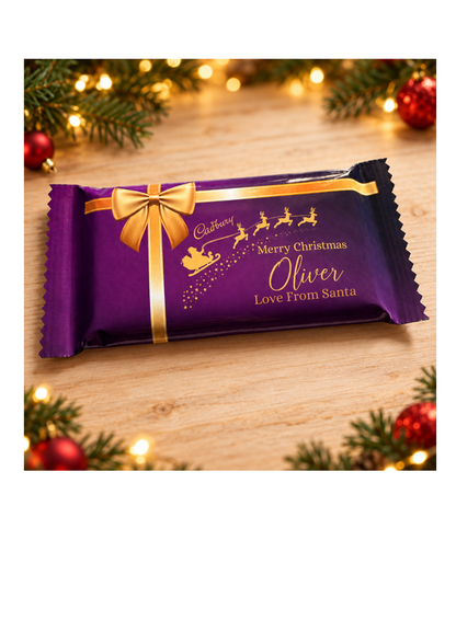 Personalised Christmas Cadbury Chocolate Bar – Stocking Filler