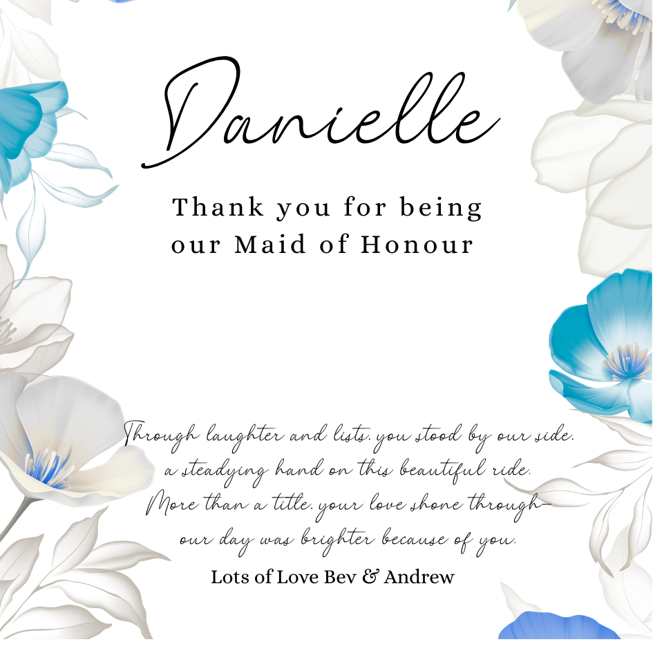 Bridesmaid/Maid of Honour Thank you Gift Set