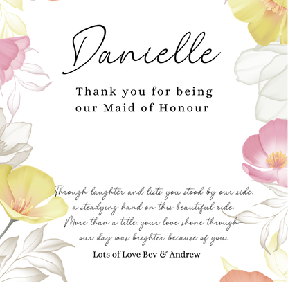 Bridesmaid/Maid of Honour Thank you Gift Set