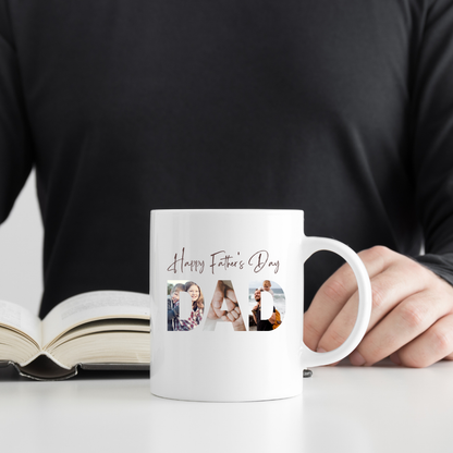 Personalised Father's Day Photo Mug — DAD Photo Collage Mug