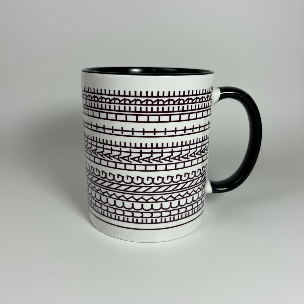 Black Coordinated Mug - Correct Pattern