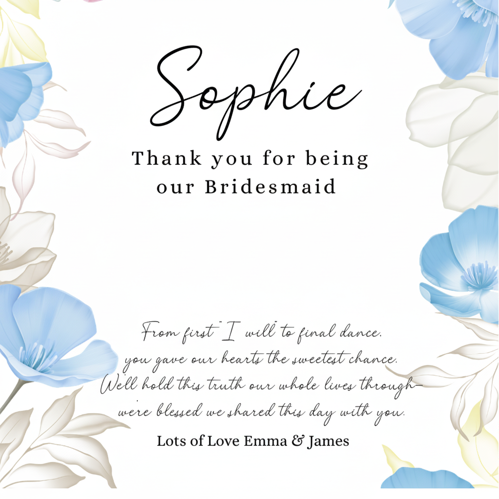 Bridesmaid/Maid of Honour Thank you Gift Set