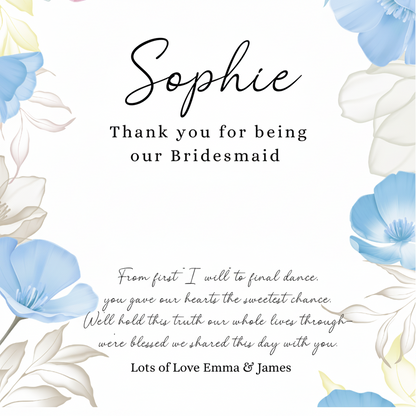 Bridesmaid/Maid of Honour Thank you Gift Set
