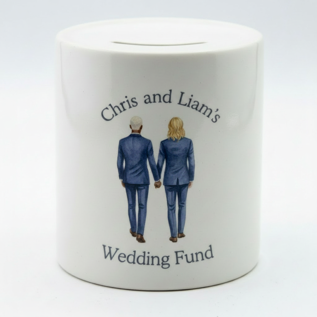 Chris and Liam's Wedding Fund Money Box