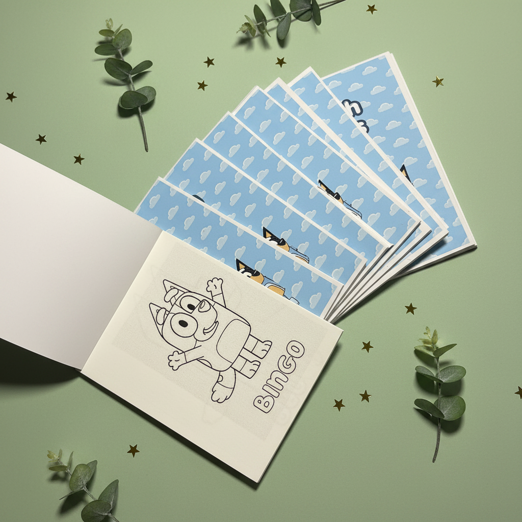 Colouring books - sage green with eucalyptus