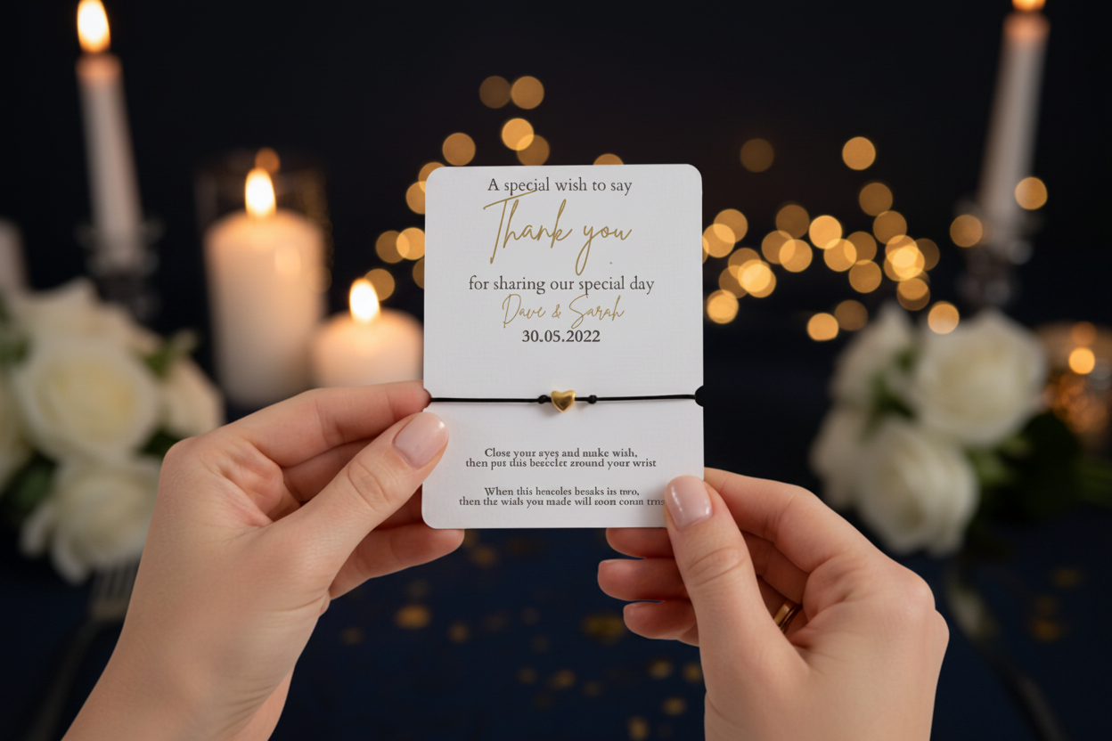 Personalised Wedding Wish Bracelet Favour