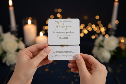 Personalised Wedding Wish Bracelet Favour