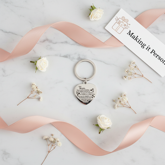 Dear Mum Heart Keyring