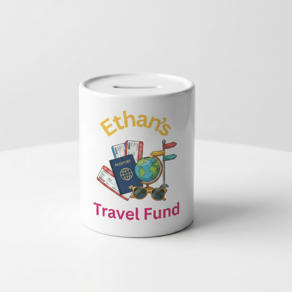 Ethan's Travel Fund Money Box
