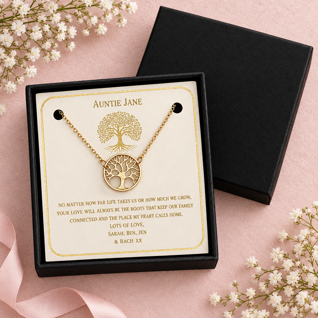 Family Tree Necklace - Blush Pink