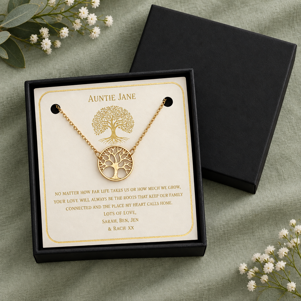 Family Tree Necklace - Sage Green