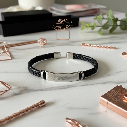 Faux Leather Dad Bracelet