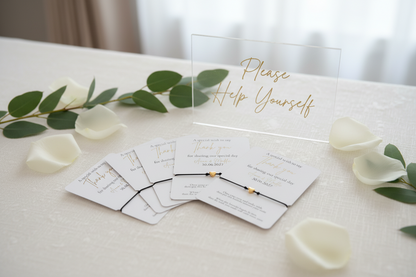 Personalised Wedding Wish Bracelet Favour