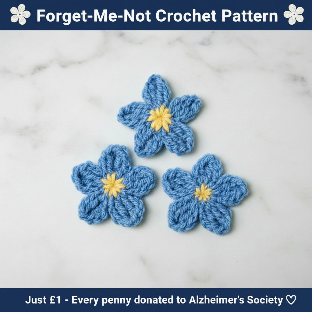 Forget Me Not Crochet Pattern - Improved