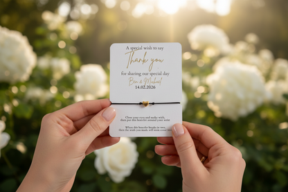Personalised Wedding Wish Bracelet Favour