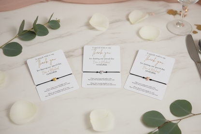 Personalised Wedding Wish Bracelet Favour
