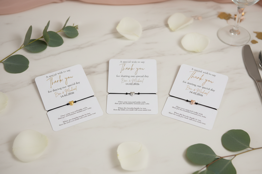 Personalised Wedding Wish Bracelet Favour