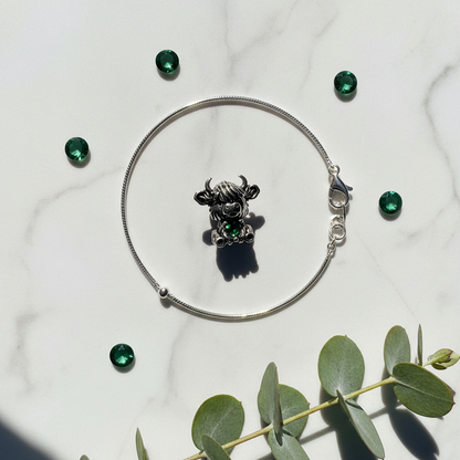 Highland Cow Charm - Marble Flat Lay