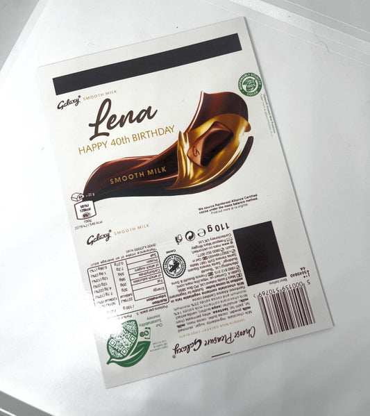 Personalised Chocolate Bar Wrapper