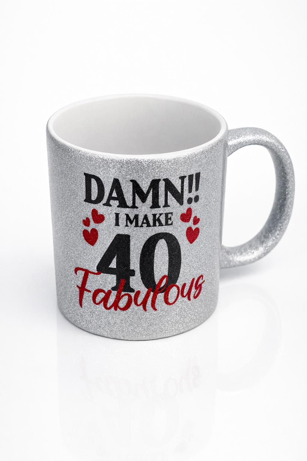 Silver Bling Birthday Mug, Custom Age