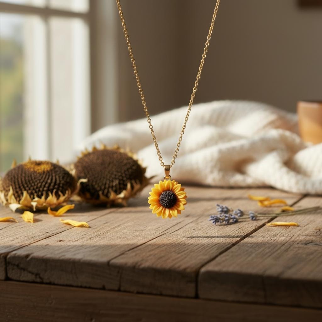 Personalised "You Are My Sunshine" Sunflower Necklace