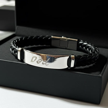 Faux Leather Dad Bracelet