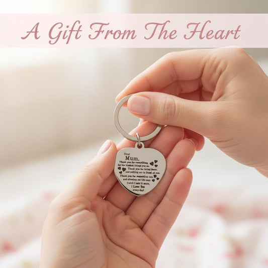 Dear Mum Heart Keyring