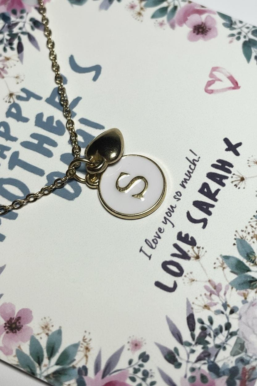 Personalised Initial Necklace with Heart Charm