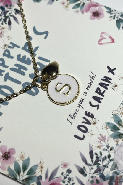 Personalised Initial Necklace with Heart Charm
