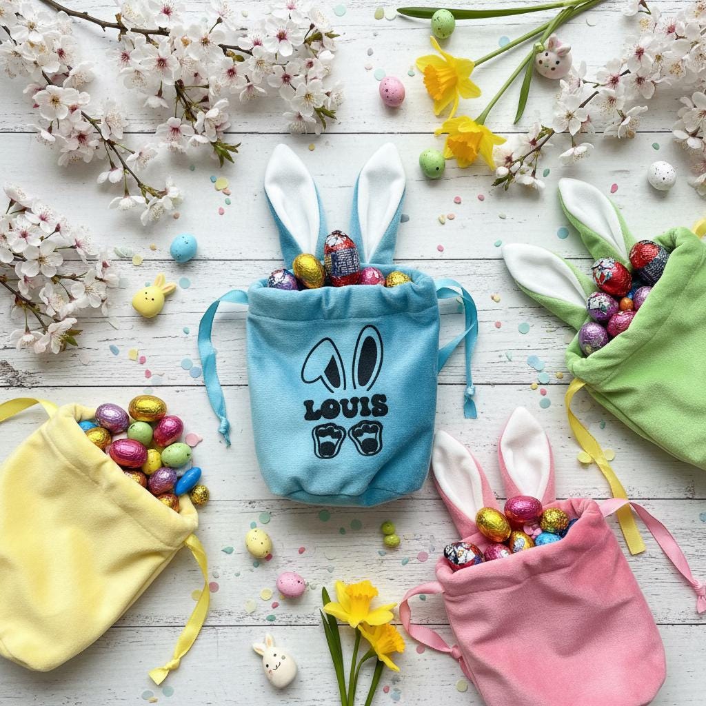 Personalised Easter bunny bags