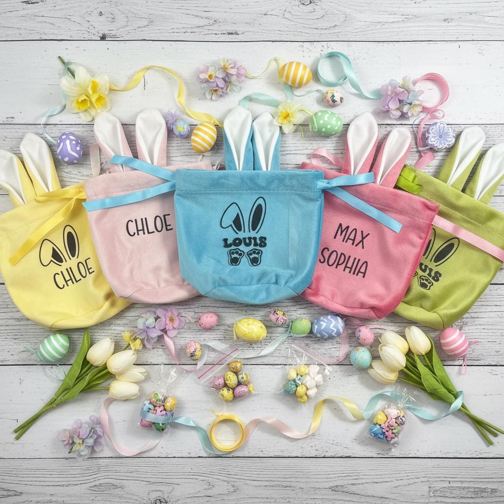 Personalised Easter bunny bags