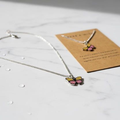 Make a wish Butterfly Necklace