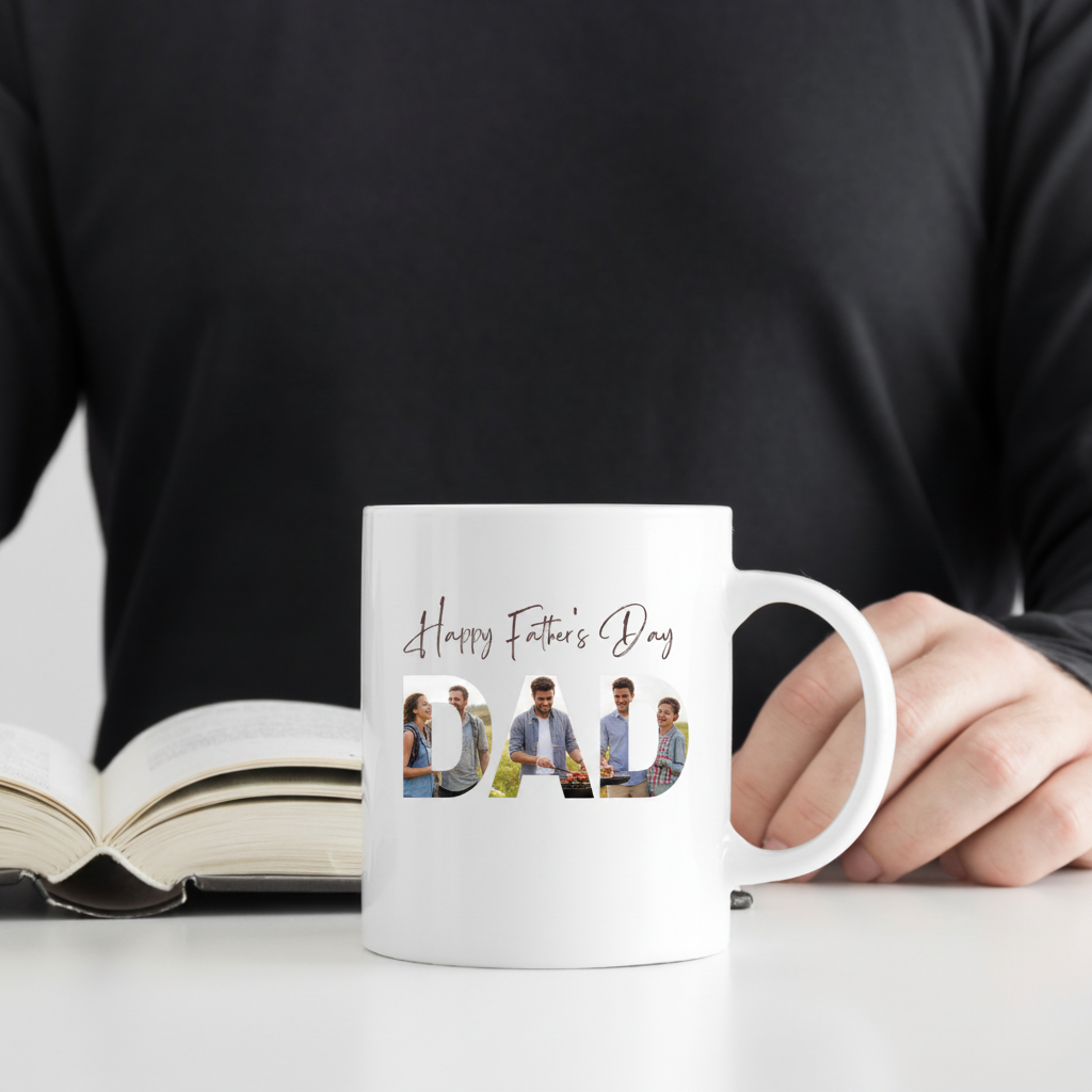 Father's Day DAD mug with adult children and father photos