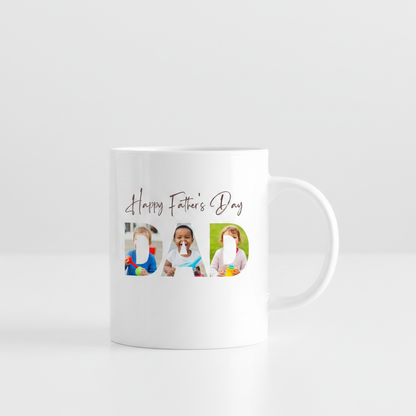 Father's Day DAD mug with young children laughing photos