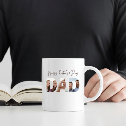 Father's Day DAD mug with teenage children and dad photos