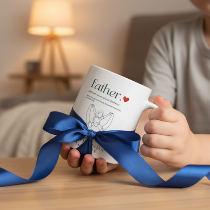 Father definition mug with boy illustration - Love Noah - gift giving