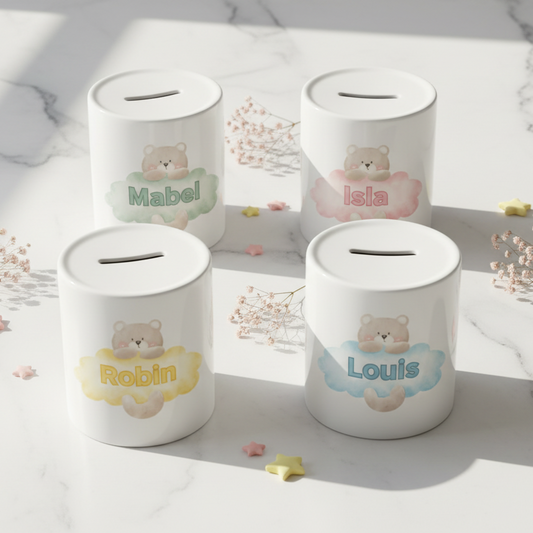 Personalised Baby Bear Money Box Collection