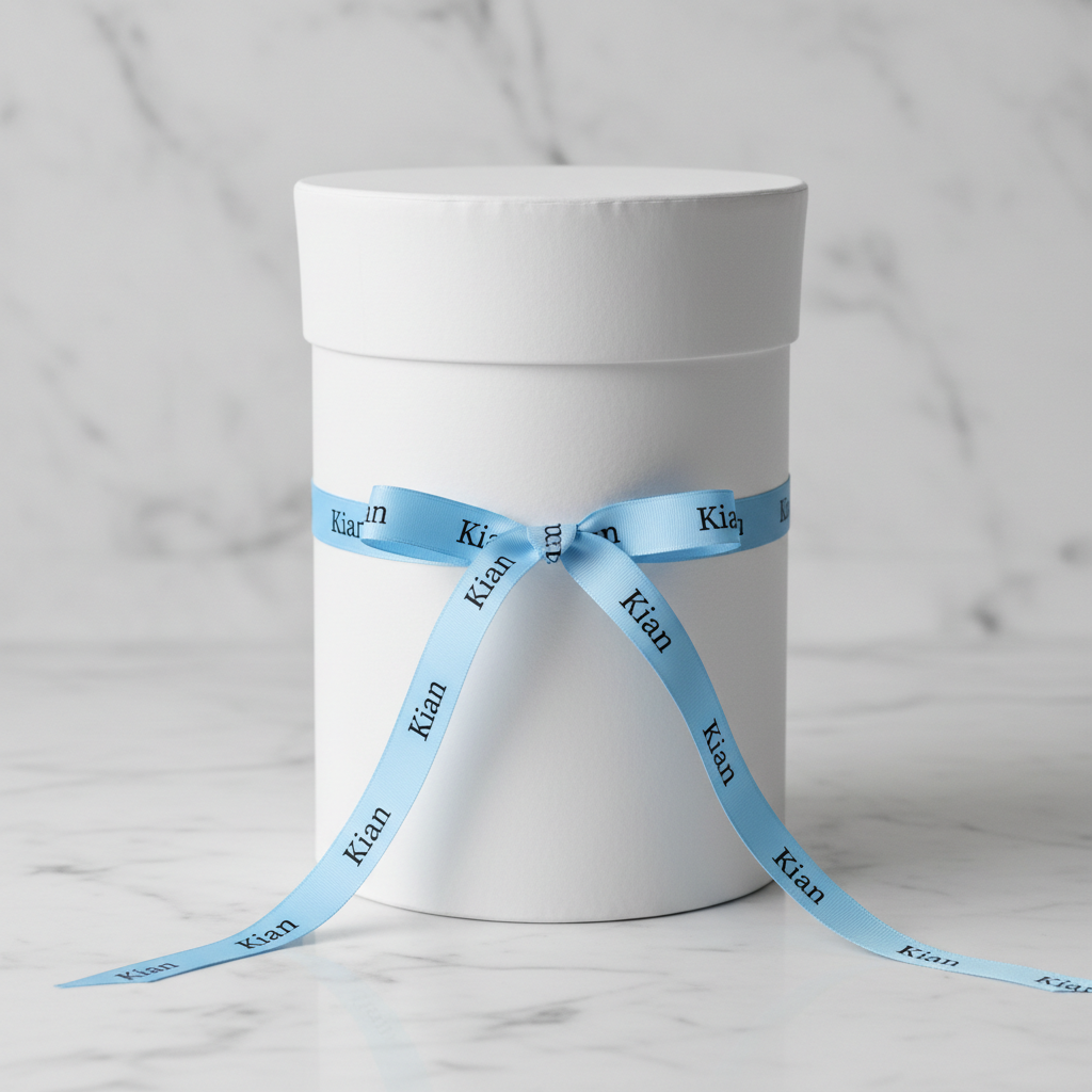 Personalised Gift with Sky Blue Kian Ribbon
