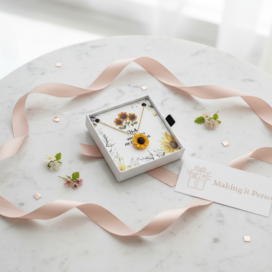 Personalised "You Are My Sunshine" Sunflower Necklace