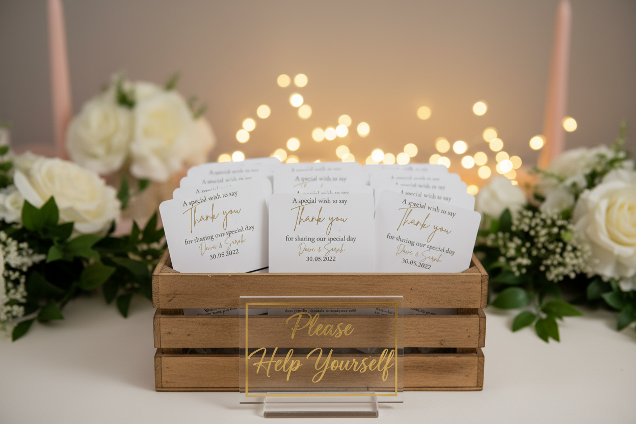 Personalised Wedding Wish Bracelet Favour