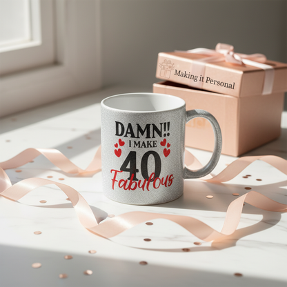 Silver Birthday Mug with Logo
