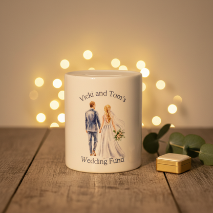 Vicki and Tom's Wedding Fund Money Box