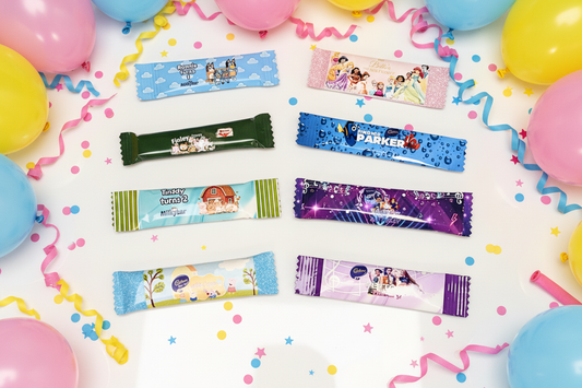 Wrappers on party background